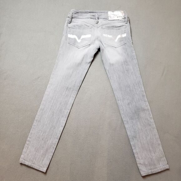 Diesel Industry -  Matic Jeans - Size 25 stretch metallic silver designs - Picture 1 of 16